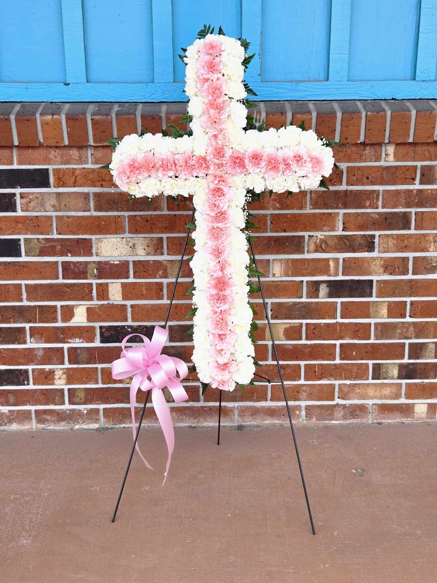 Prayers and Peace Cross Standing Spray