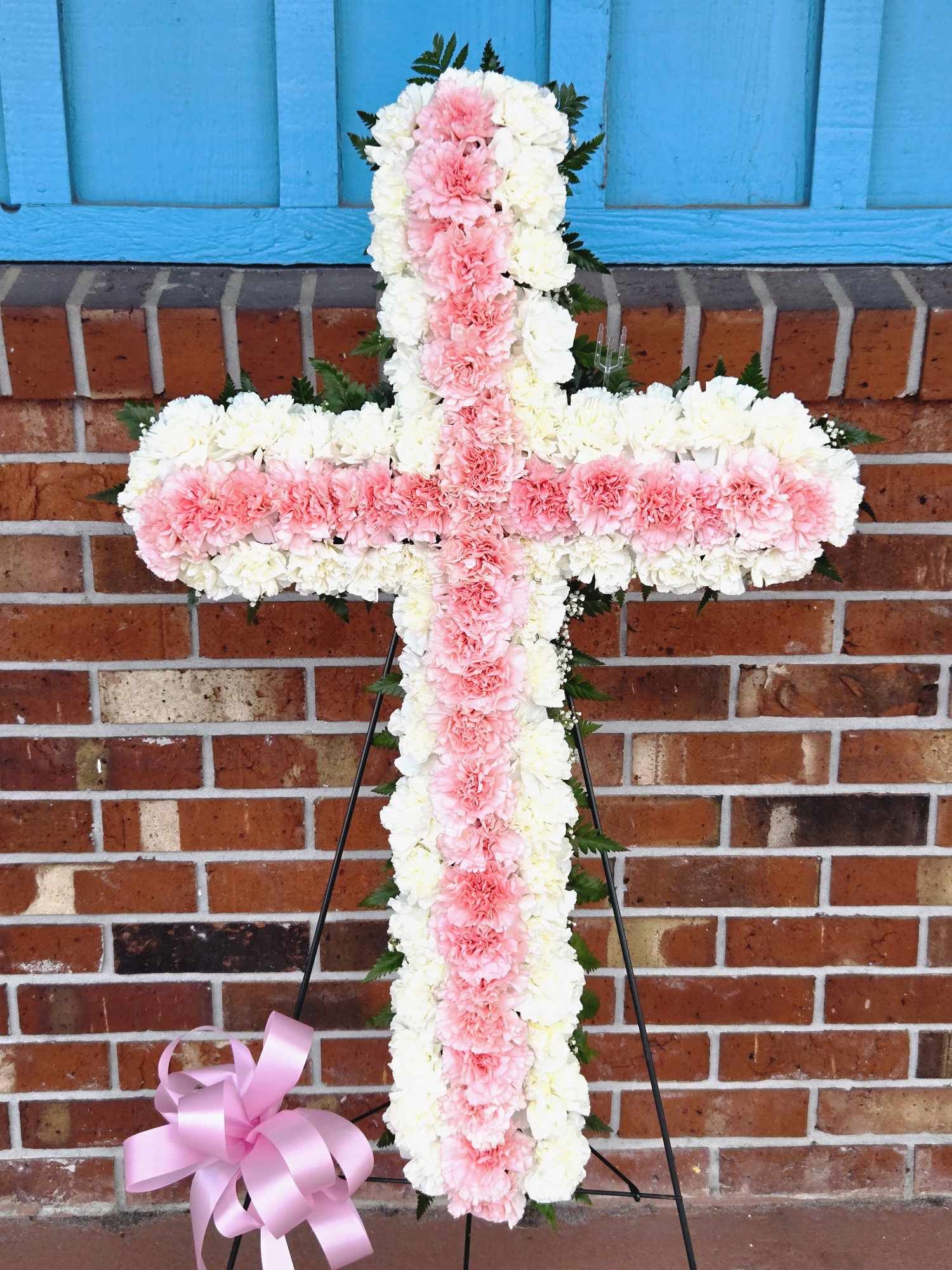 Prayers and Peace Cross Standing Spray