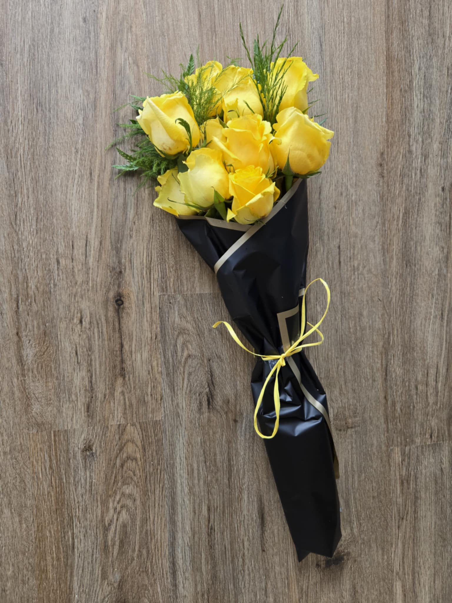 A Dozen Roses in a Wrap