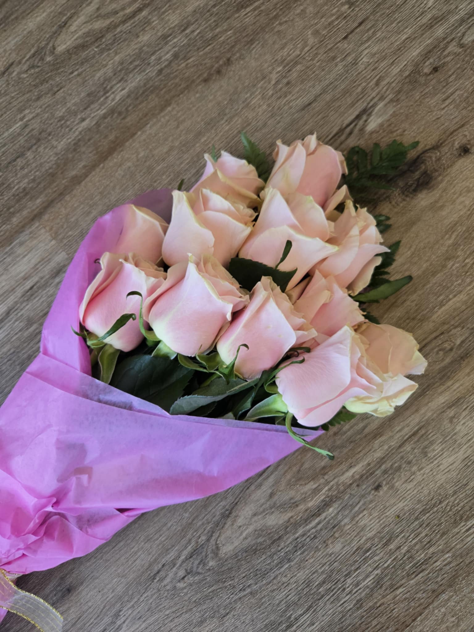 A Dozen Roses in a Wrap