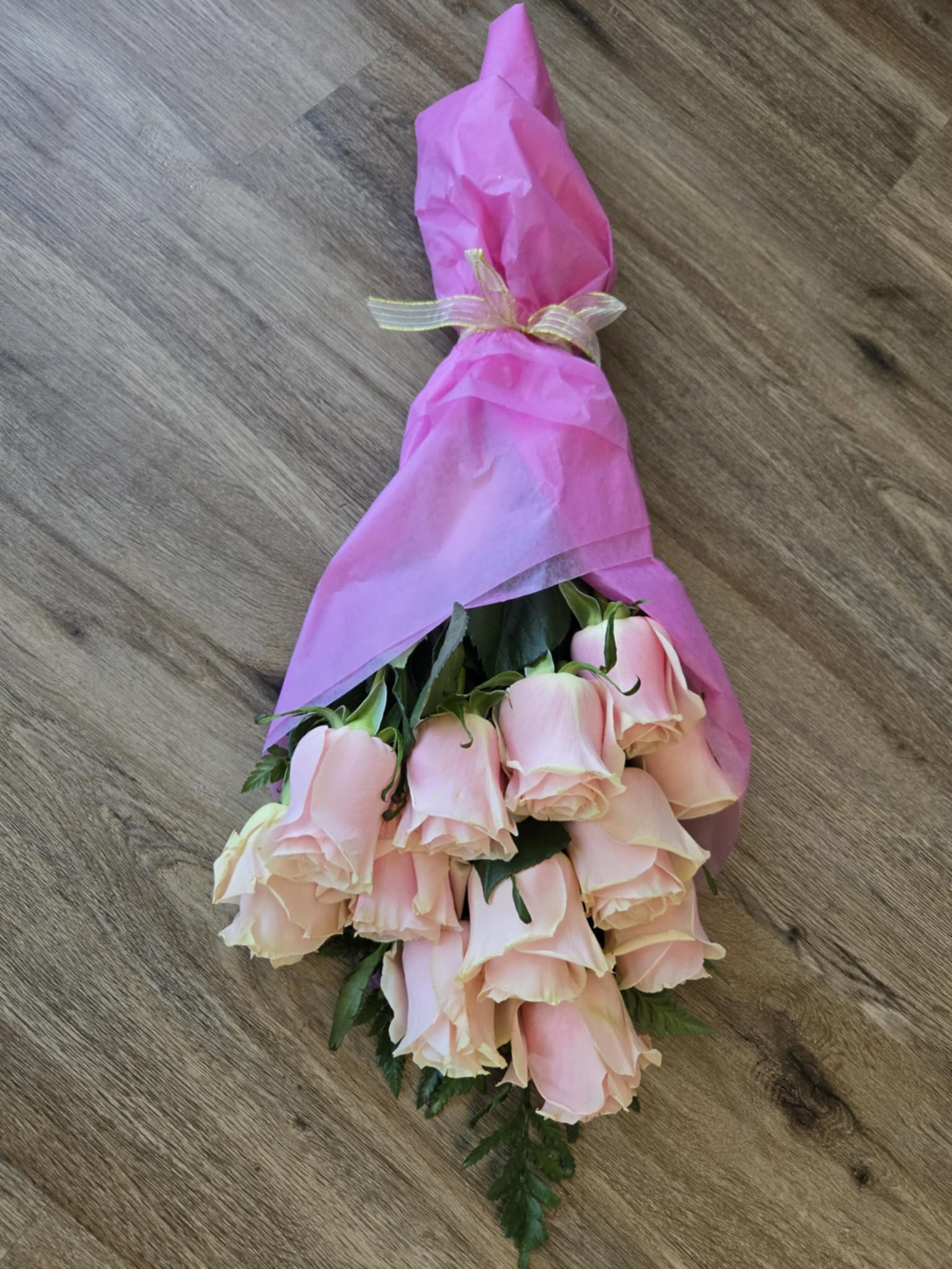 A Dozen Roses in a Wrap