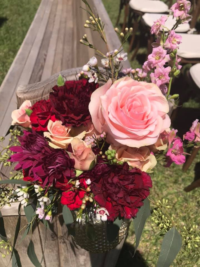 Rose and Carnation Aisle Accent