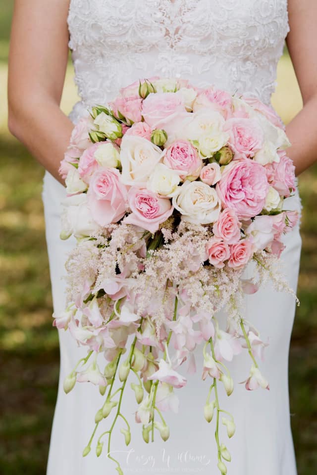 Pink and Cream Bridal Bouquet