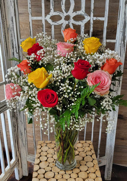 Dozen Roses Bouquet - Premium – Persnickety Flowers