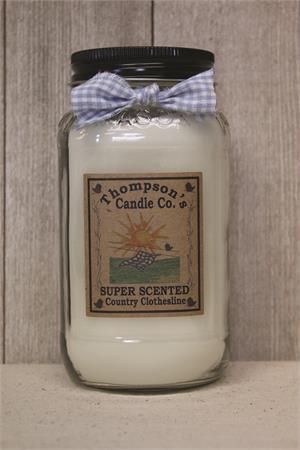 Country Clothesline Mason Jar Candles